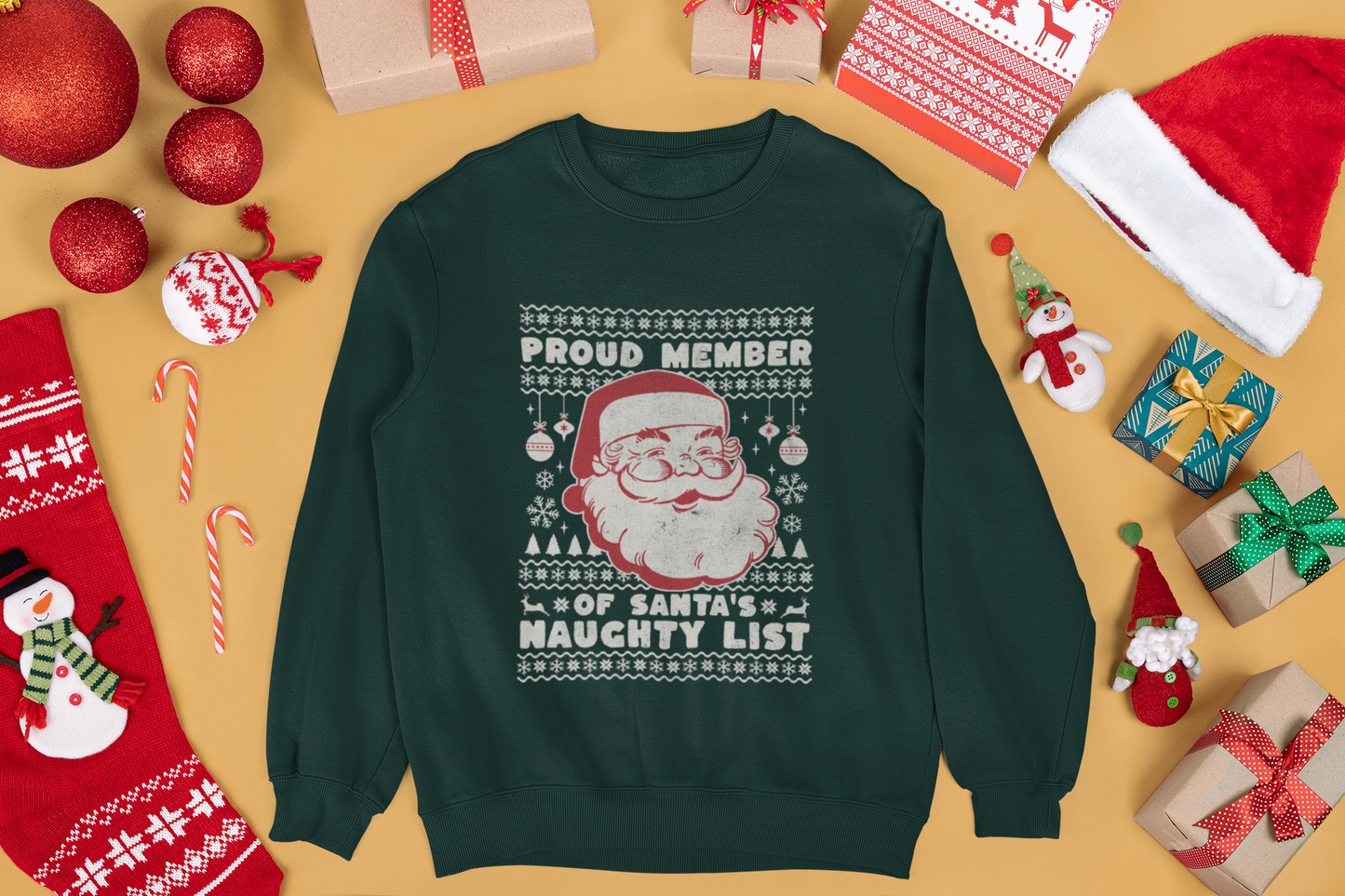 Proud Member of Santa's Naughty List Crewneck Sweatshirt