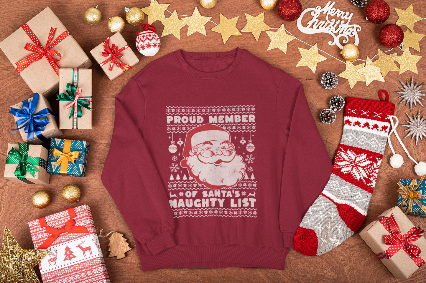 Proud Member of Santa's Naughty List Crewneck Sweatshirt