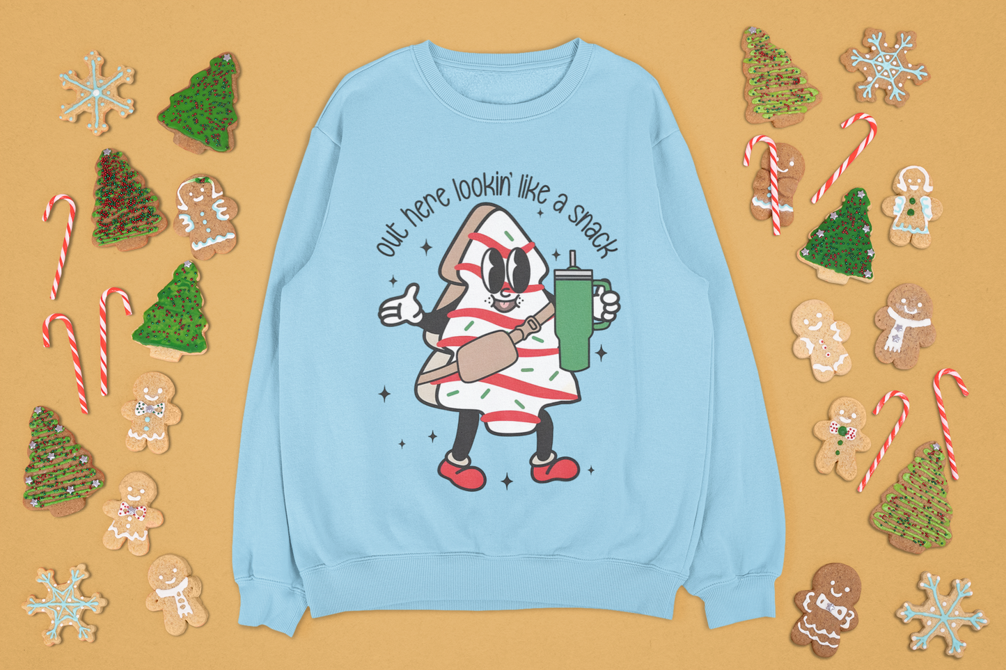 Out here lookin' like a snack crewneck sweatshirt