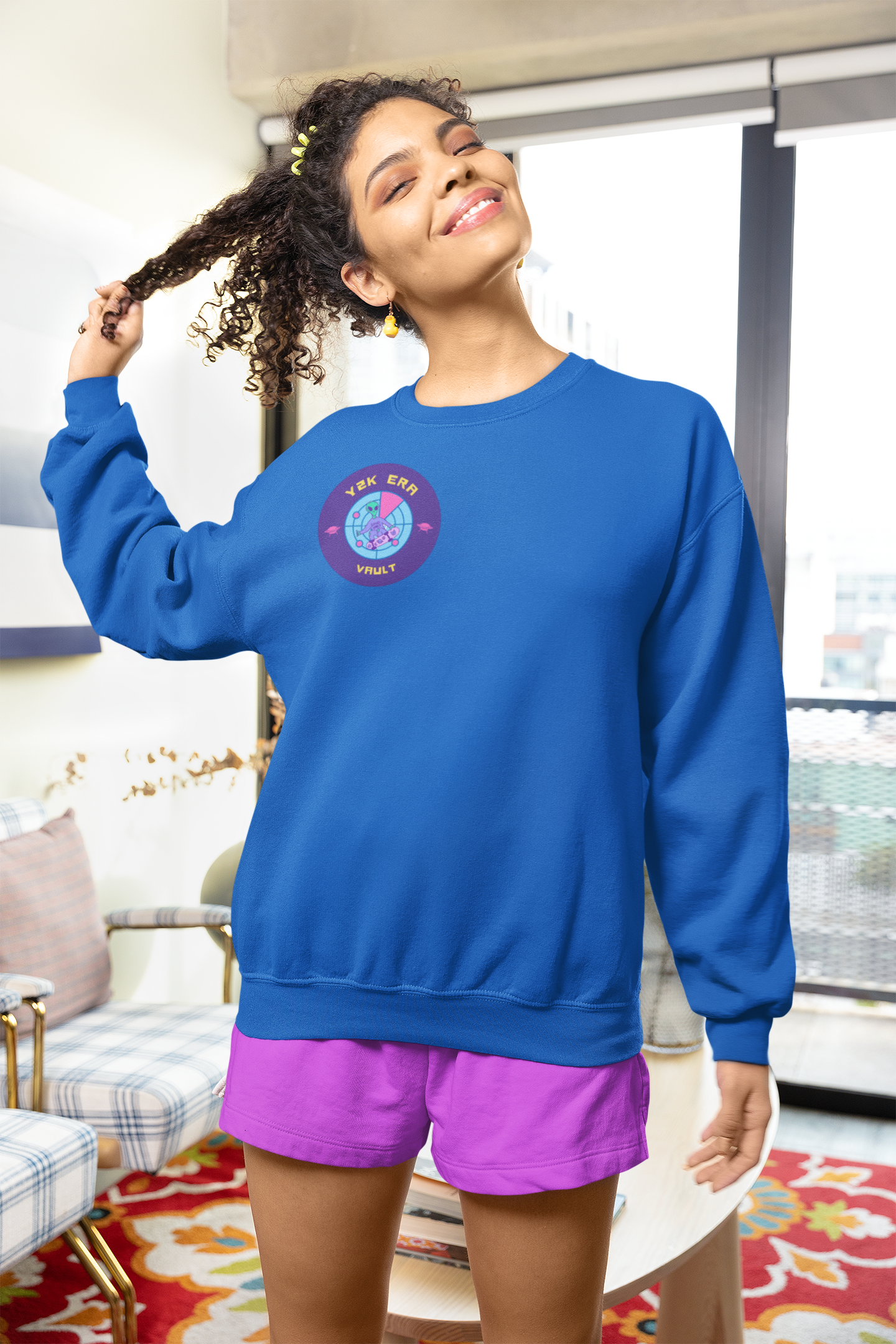 Y2KeraVault Millenium Vibes Logo Crewneck Sweatshirt